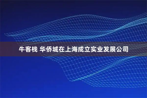 牛客栈 华侨城在上海成立实业发展公司